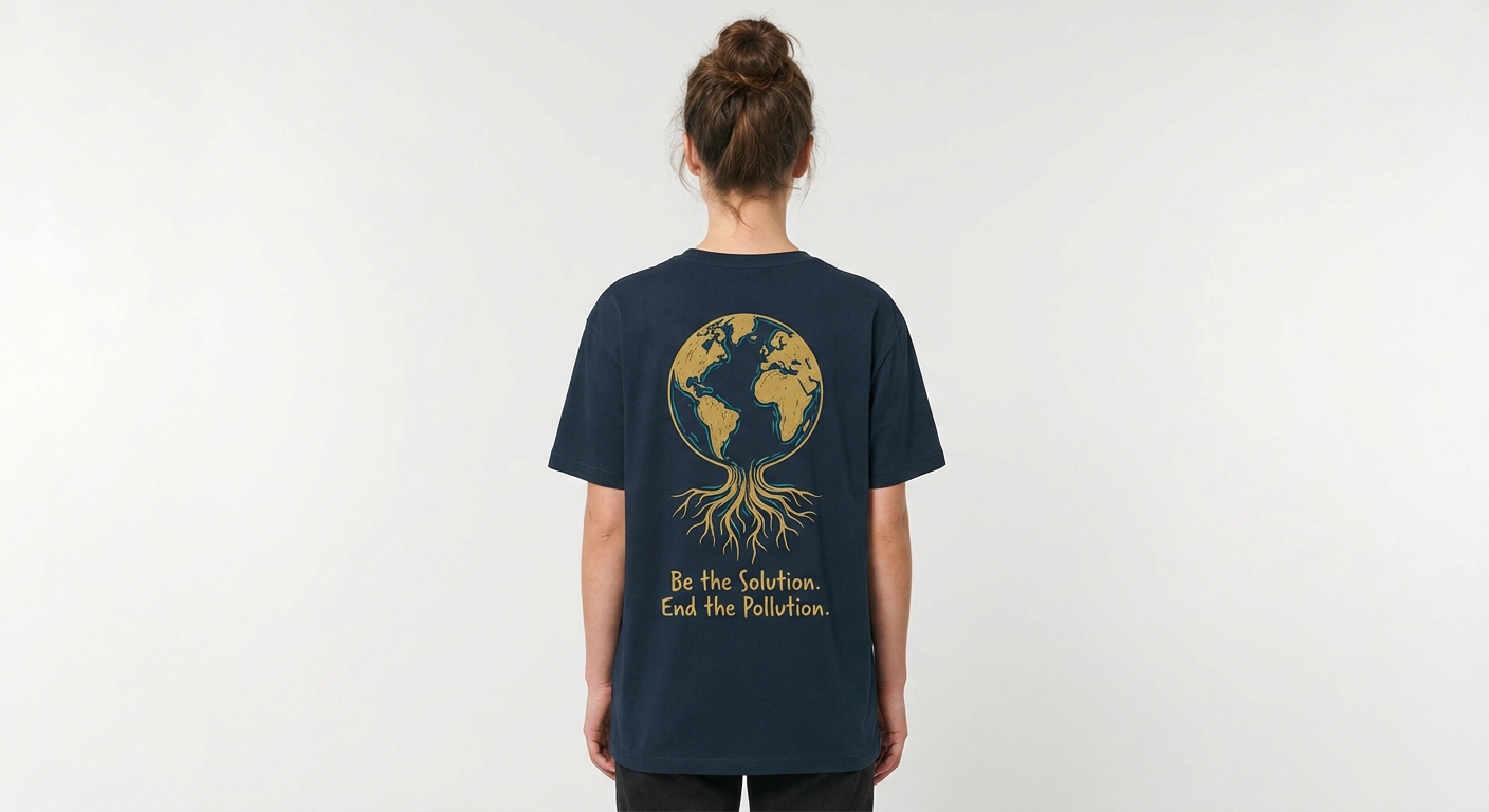 Depollute Now! Organic T-Shirt — Earth Terracotta product photo