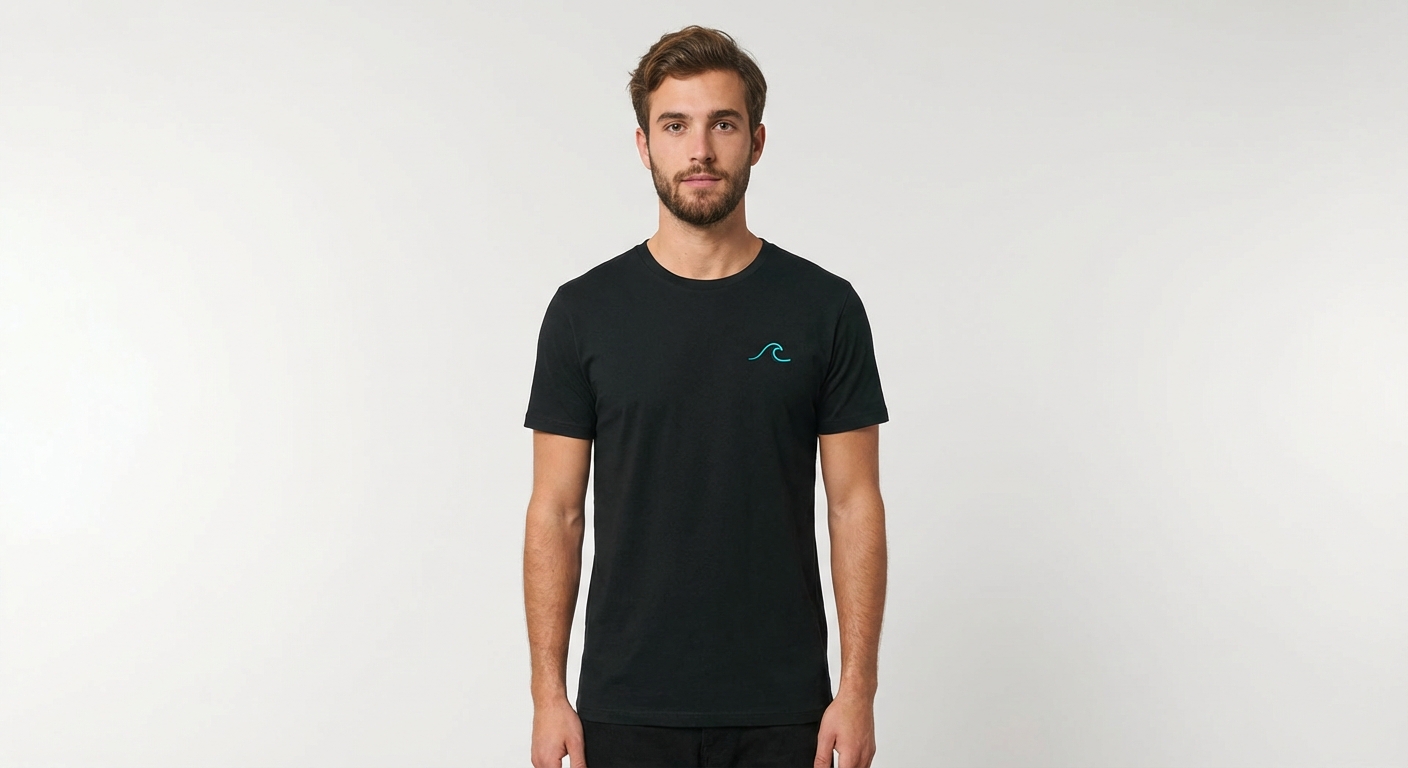 Depollute Now! Organic T-Shirt — Ocean Blue product photo